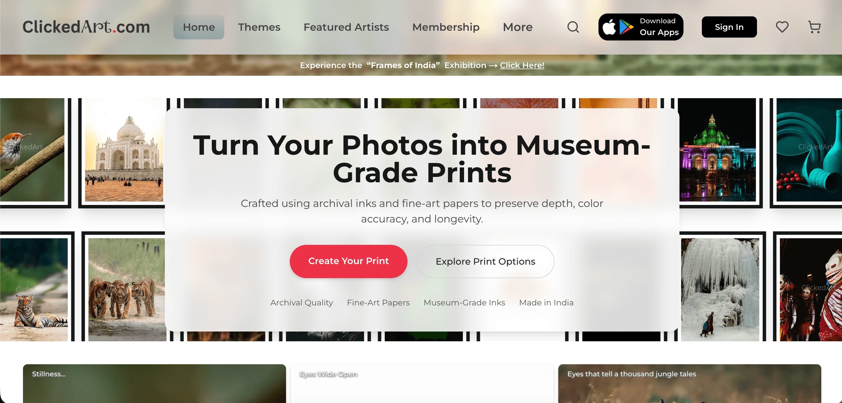 ClickedArt homepage