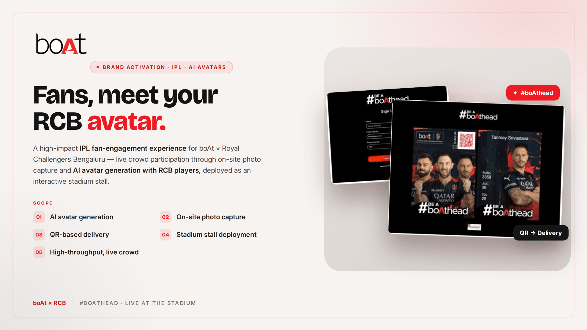 boAt × RCB — AI avatar fan engagement