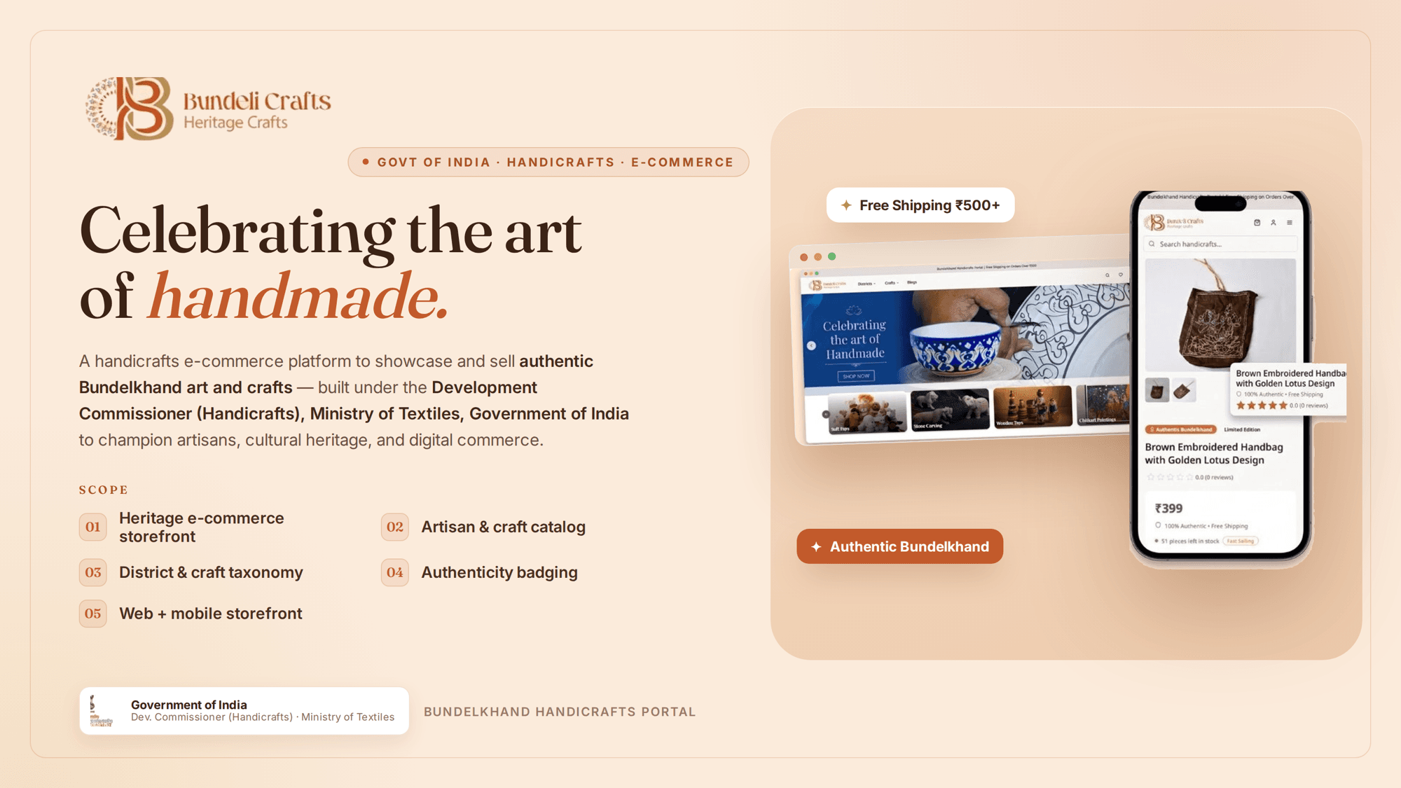Bundeli Crafts — Govt of India handicrafts e-commerce