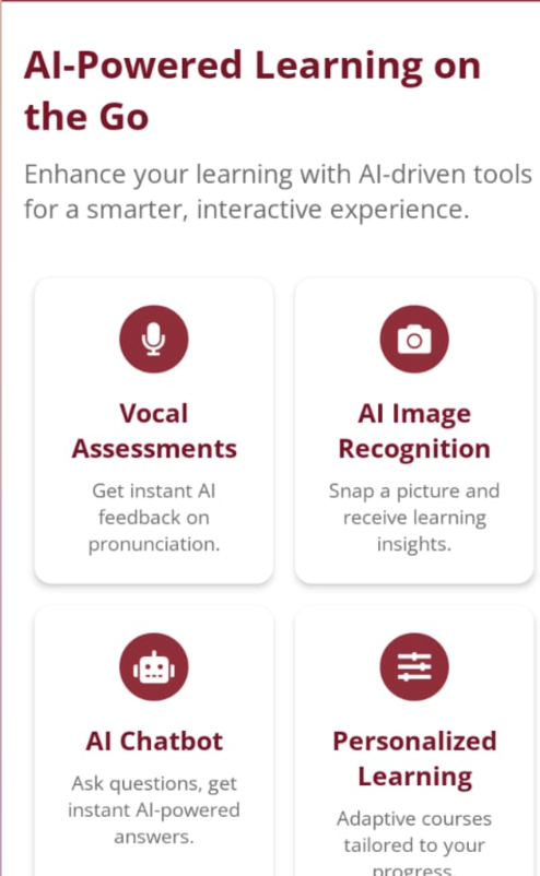 AI Learning App — AI-powered features
