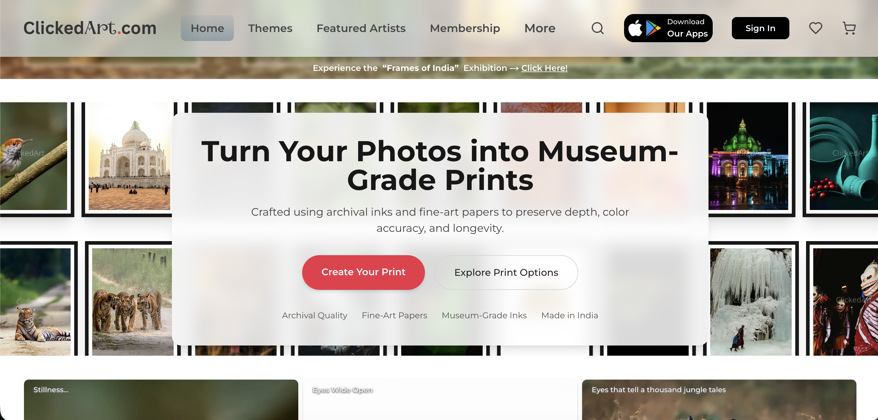 ClickedArt homepage