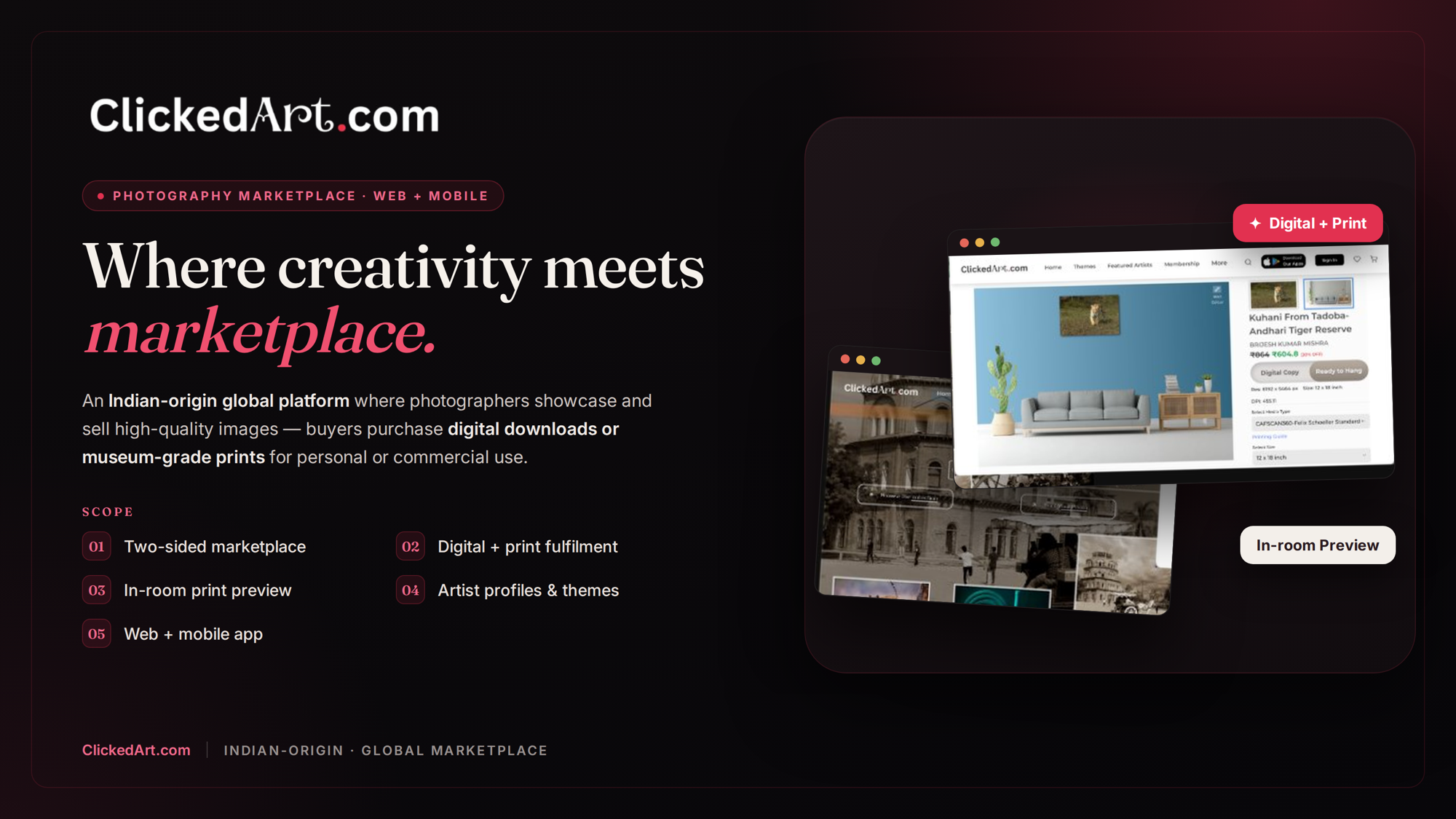ClickedArt.com — photography marketplace