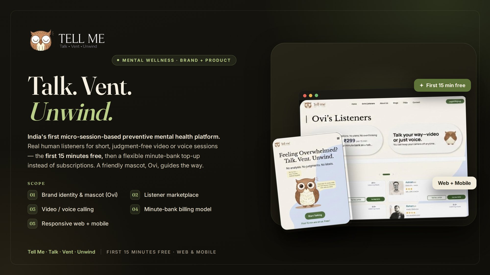 Tell Me — mental wellness platform